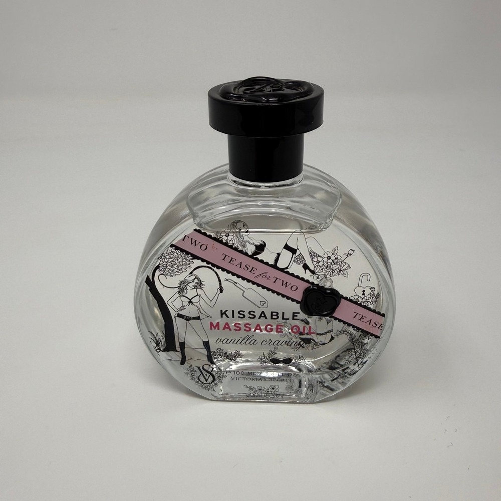 Victoria's Secret Kissable Massage Oil Vanilla Craving 3.4 oz collector bottle
